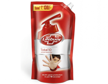 Buy Lifebuoy Total 10 Germ Protection Hand Wash, 800 ml at Rs 99 from Amazon