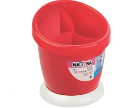 Buy Nayasa Jerry Plastic Cutlery Stand, Red at Rs 63 from Amazon