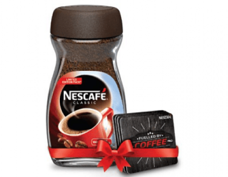 Buy Nescafe Classic Instant Coffee 200g with Free 4 Coasters at Rs 356 on Amazon