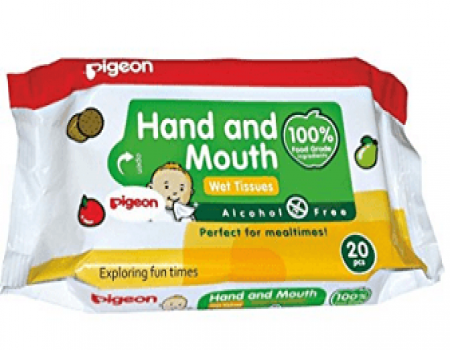 Buy Pigeon Hand and Mouth Wipes 20S 2 in 1 at Rs 195 Amazon 