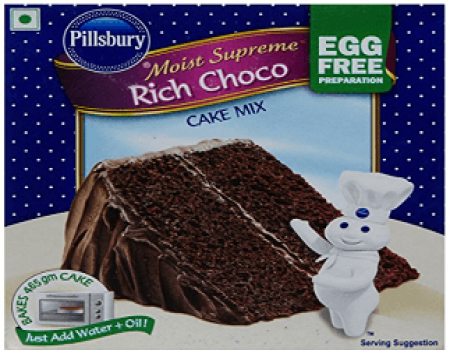 Buy Pillsbury Moist Supreme Egg Free Cake Mix Rich Choco, 270g at Rs 65 from Amazon