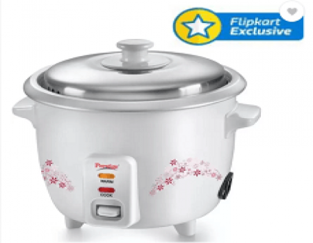 Buy Prestige Delight PRWO 1.5 Electric Rice Cooker with Steaming Feature at Rs 1,899 from Flipkart