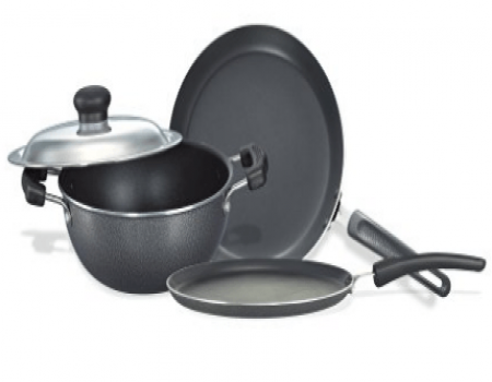 Buy Prestige Omega Select Plus Non-Stick BYK Set, 3-Pieces at Rs 1,308 from Amazon