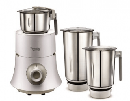 Buy Prestige Teon 750-Watt Mixer Grinder with 3 Stainless Steel Jars at Rs 3,019 from Amazon