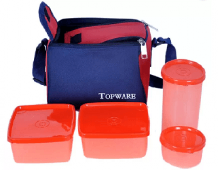 Buy Topware TP05 4 Containers Lunch Box (1000 ml) at Rs 169 from Flipkart