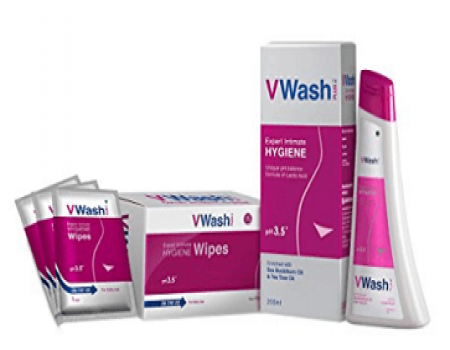 Buy VWash Plus 200ml with 10 Wipes at Rs 210 Amazon