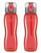 Buy Milton Rock Unbreakable Tritan Water Bottle Set, 750ml, Set of 2, Red just at Rs 268 only from Amazon