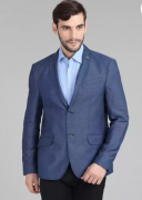 Buy Blackberrys Self Design Single Breasted Party Men Blazer (Blue) from Flipkart at Rs 2,499 only