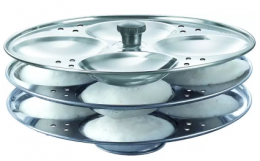 Buy Howdy Stainless Steel Idli Stand 3 plate Standard Idli Maker (3 Plates, 12 Idlis ) Induction Idli Maker just at Rs 89 only From Flipkart