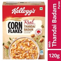 Buy Kellogg's Real Thandai Badam Corn Flakes  (280 g, Box) just at Rs 1 only From Flipkart Supermart