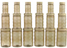 Buy Mastercook Crystal - 1500 ml, 250 ml, 750 ml PP (Polypropylene) Grocery Container (Pack of 18, Beige) at Rs 299 Only from Flipkart