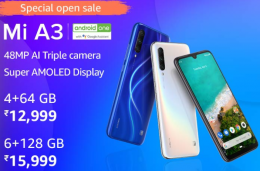 Buy Xiaomi Mi A3 Amazon Price @ Rs 11,999, Specifications, Buy Online in India, Extra 10% SBI Bank Discount