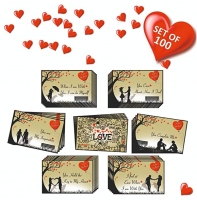 Buy 100 Romantic Cards Why I Love You with Reasons @ Rs 349 only, Ideal for Valentine Day, Husband/Wife/Girlfriend/Boyfriend Birthday and Marriage Anniversary Gift