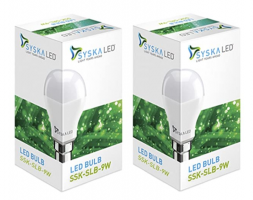 Buy Syska B22 9-Watt LED Bulb (Pack of 2, Cool Day Light) at Rs 249 from Amazon