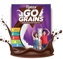 Manna Go Grains Chocolate Flavour Multigrain Instant Drink Mix- 200g at Rs 69 from Amazon