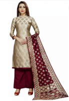 Flipkart Ethnic Dress Offers: INDIAN CULTURE Brocade Self Design, Solid Kurta & Palazzo Material at 75% OFF