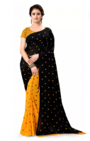 Flipkart Saree Offers: Buy Polka Print Daily Wear Georgette Saree at upto 79% OFF