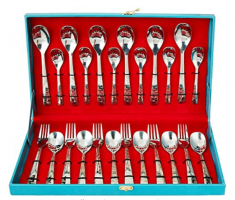 Buy Sanjeev Kapoor Premium Stainless Steel Murphy Laser Cutlery Set- 24 pcs at Rs 840 from Amazon