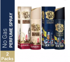 Buy SET WET Global Edition London Luxury and New York Nights Perfume Body Spray - For Men  (240 ml, Pack of 2) at Rs 223 from Flipkart