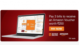 ICICI iMobile Pockets App Cashback Offer- Get Rs 250 Amazon Pay Gift Card on First Other Bank Credit Card Bill Payment in iMobile Pay app
