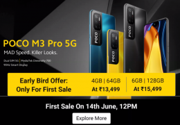 Buy Poco M3 Pro 5G Mobile Flipkart Price In India Rs 13999- First Sale Date on 14th June @12PM, Specifications, Bank Discount Offers