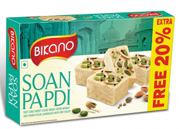 Buy Bikano Soan Papdi, Milk 500 Gm Extra 20% (500g+100g Extra) at Rs 126 from Amazon