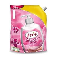 Buy Fem Soft Handz Handwash Sensitive : Kills 99.9% Germs | Enriched with the goodness of Glycerine and Vanilla |1200+ washes liquid soap refill pack - 1500ml at Rs 120 from Amazon