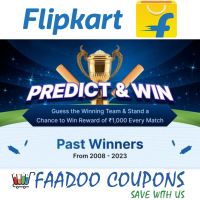 Flipkart Predict and Win Offers: Guess the winning team & Stand a chance Win Rewards upto Rs1000