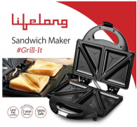 Buy Lifelong LLSM115G 750-Watt 4-Slice Grill Sandwich Maker (Black) at Rs 460 only from Amazon