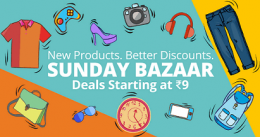 Paytm Sunday Bazaar Sale- Weekend Shopping Starting @ Rs 7 (Super Cashback Sale)