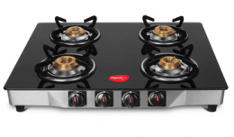 Buy Pigeon Ultra Glass, Stainless Steel Manual Gas Stove (4 Burners) at Rs 2,949 from Flipkart